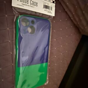 Green and Blue Phone Case for iPhone 15